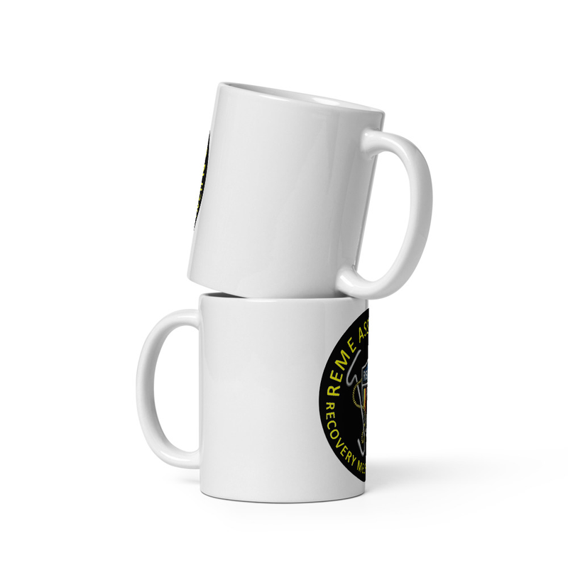 White branch mug